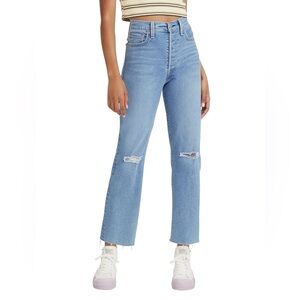Levi's Women's Ribcage Straight Ankle Cut Off Jeans- Size 26